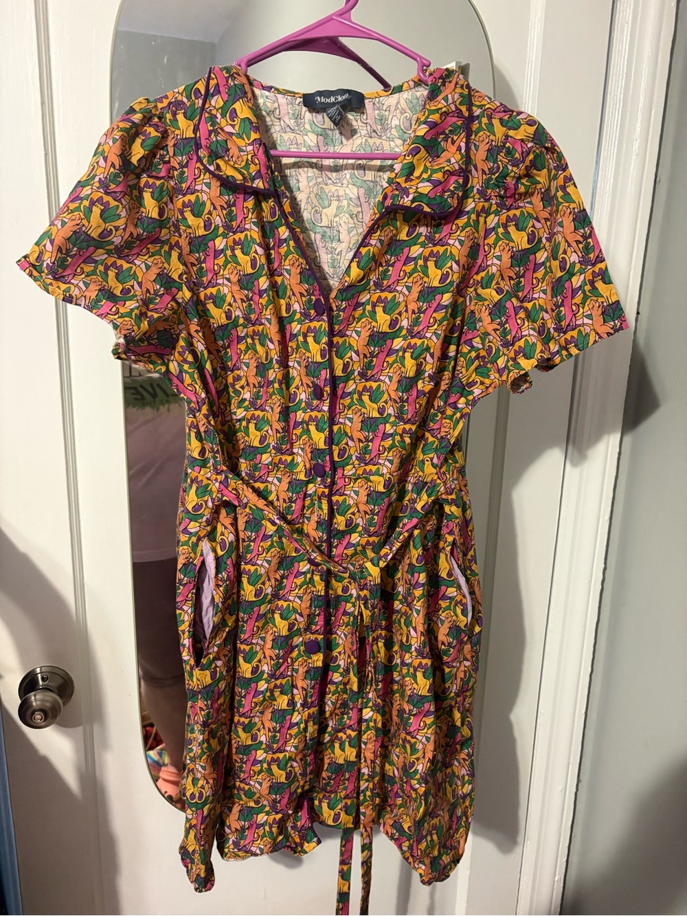 ModCloth Cat Dress with pockets